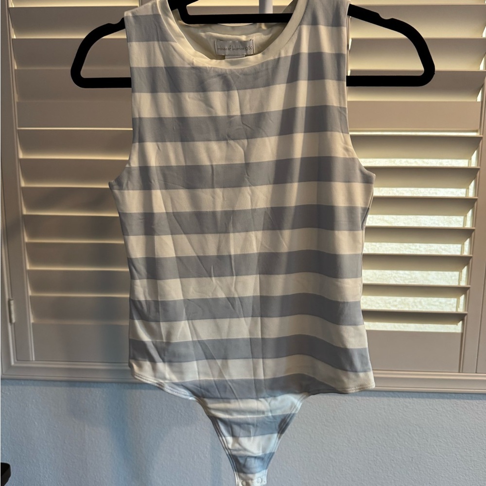 House of Harlow 1960 Striped Bodysuit
